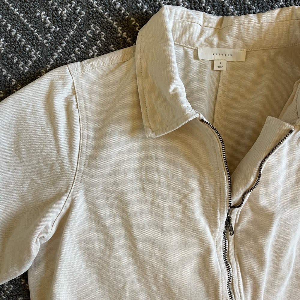 zoco denim zip up jumpsuit